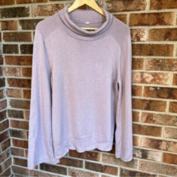Lululemon ^ merino wool CITY TREK TURTLENECK SWEATER Smoky Blush pullover EUC M - Picture 5 of 14